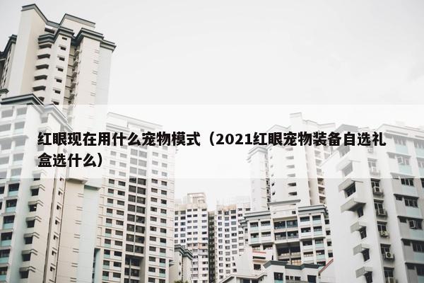 红眼现在用什么宠物模式（2021红眼宠物装备自选礼盒选什么）