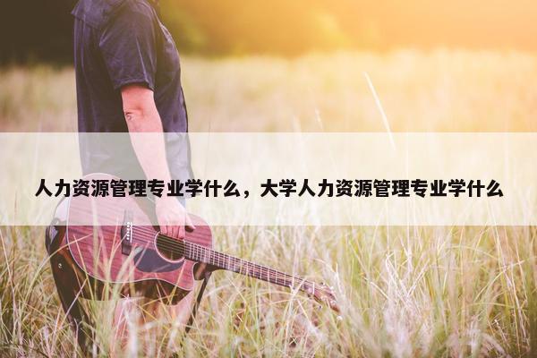 人力资源管理专业学什么，大学人力资源管理专业学什么