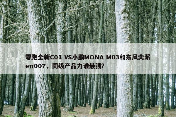 零跑全新C01 VS小鹏MONA M03和东风奕派eπ007，同级产品力谁最强？