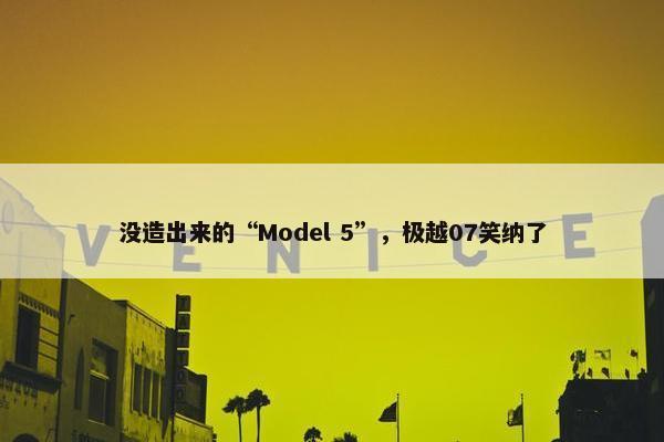 没造出来的“Model 5”，极越07笑纳了