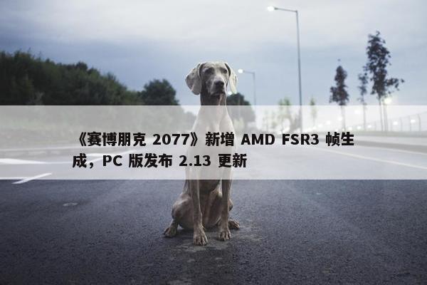 《赛博朋克 2077》新增 AMD FSR3 帧生成，PC 版发布 2.13 更新