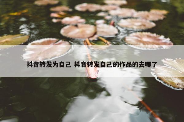 抖音转发为自己 抖音转发自己的作品的去哪了