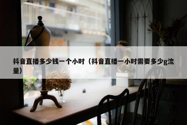 抖音直播多少钱一个小时（抖音直播一小时需要多少g流量）