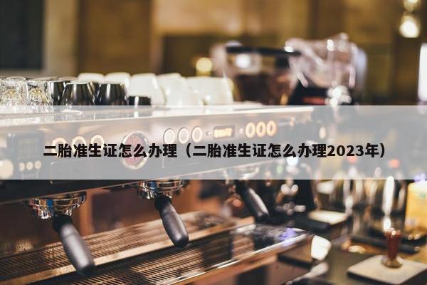 二胎准生证怎么办理（二胎准生证怎么办理2023年）