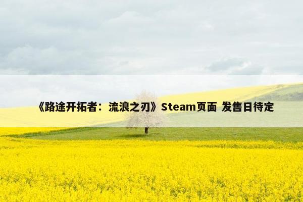 《路途开拓者：流浪之刃》Steam页面 发售日待定