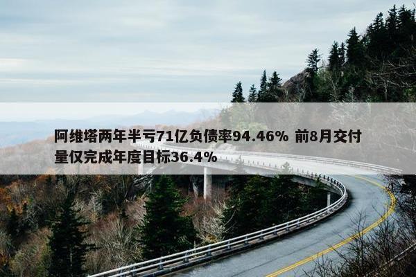 阿维塔两年半亏71亿负债率94.46% 前8月交付量仅完成年度目标36.4%