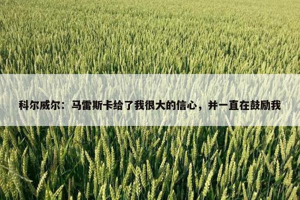 科尔威尔：马雷斯卡给了我很大的信心，并一直在鼓励我