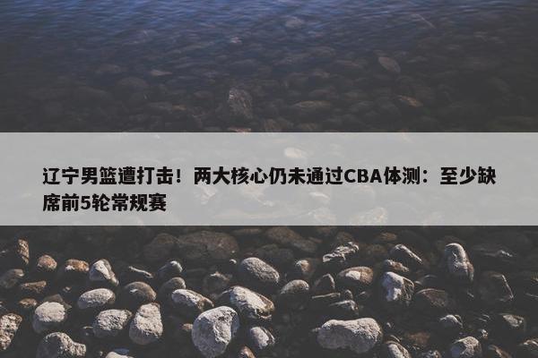 辽宁男篮遭打击！两大核心仍未通过CBA体测：至少缺席前5轮常规赛