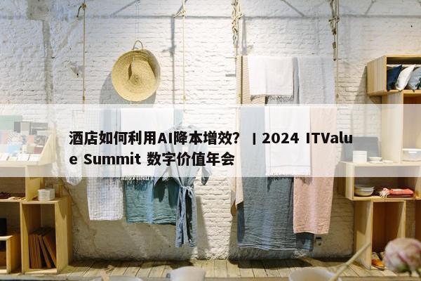 酒店如何利用AI降本增效？丨2024 ITValue Summit 数字价值年会