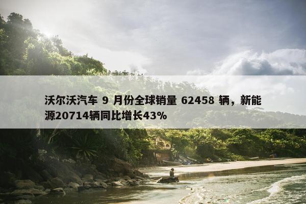 沃尔沃汽车 9 月份全球销量 62458 辆，新能源20714辆同比增长43%