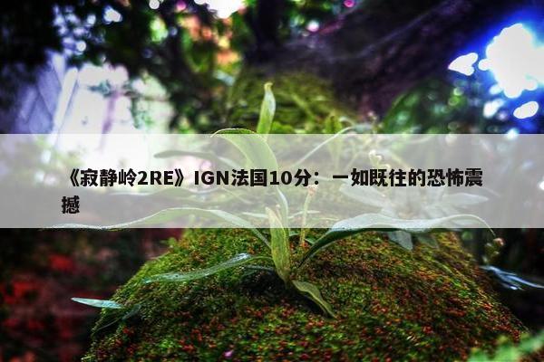 《寂静岭2RE》IGN法国10分：一如既往的恐怖震撼