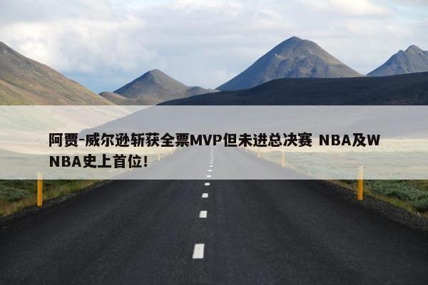 阿贾-威尔逊斩获全票MVP但未进总决赛 NBA及WNBA史上首位！