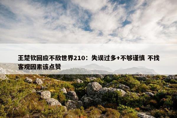 王楚钦回应不敌世界210：失误过多+不够谨慎 不找客观因素该点赞