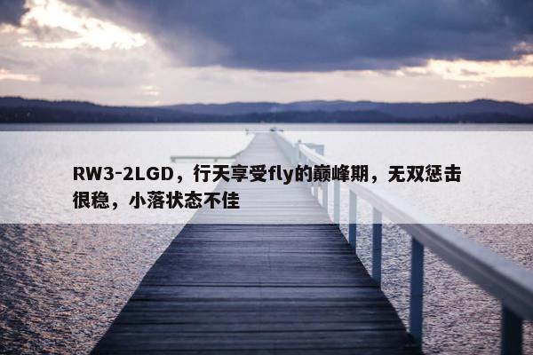 RW3-2LGD，行天享受fly的巅峰期，无双惩击很稳，小落状态不佳