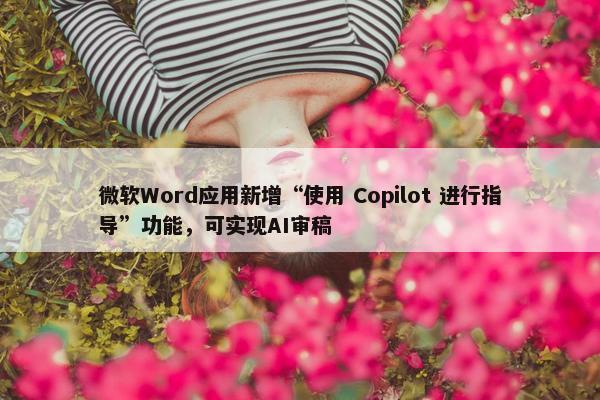 微软Word应用新增“使用 Copilot 进行指导”功能，可实现AI审稿