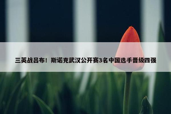 三英战吕布！斯诺克武汉公开赛3名中国选手晋级四强