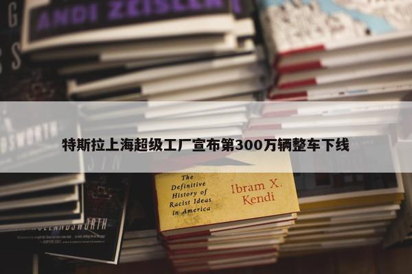 特斯拉上海超级工厂宣布第300万辆整车下线