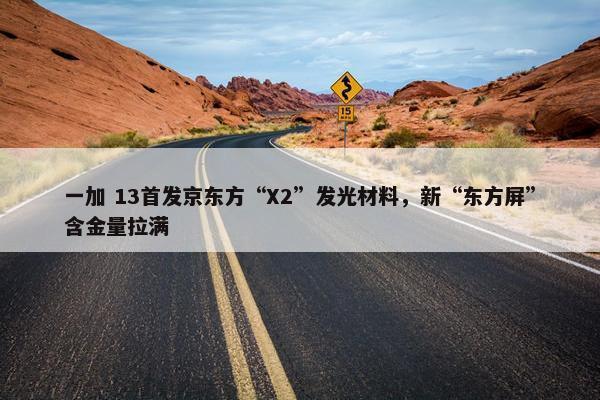 一加 13首发京东方“X2”发光材料，新“东方屏”含金量拉满