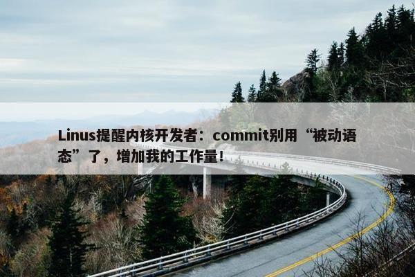 Linus提醒内核开发者：commit别用“被动语态”了，增加我的工作量！