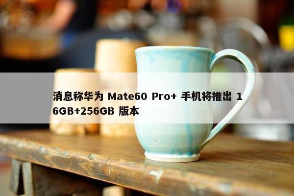 消息称华为 Mate60 Pro+ 手机将推出 16GB+256GB 版本