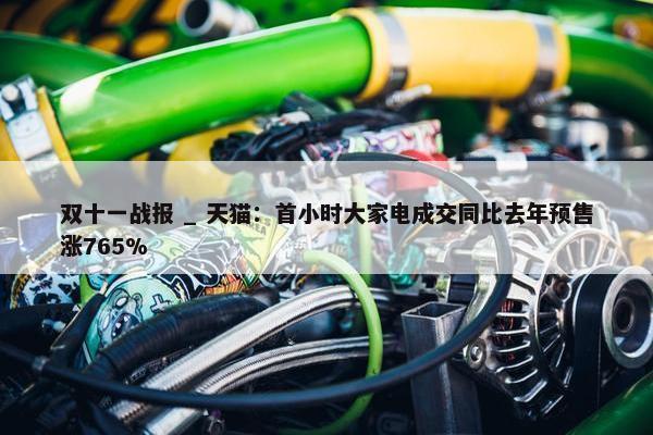 双十一战报 _ 天猫：首小时大家电成交同比去年预售涨765%