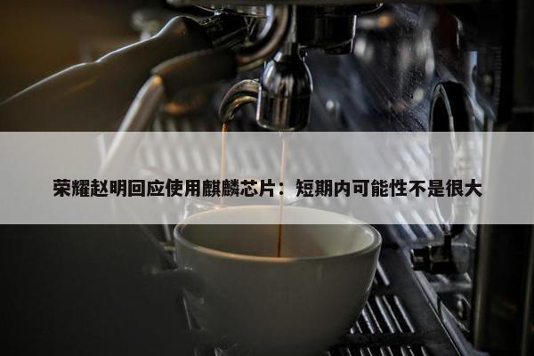 荣耀赵明回应使用麒麟芯片：短期内可能性不是很大