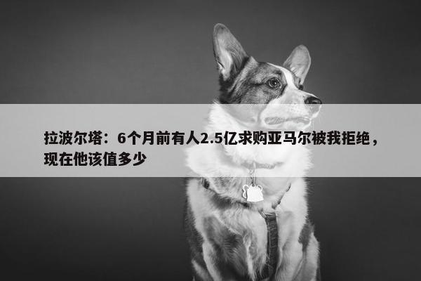 拉波尔塔：6个月前有人2.5亿求购亚马尔被我拒绝，现在他该值多少