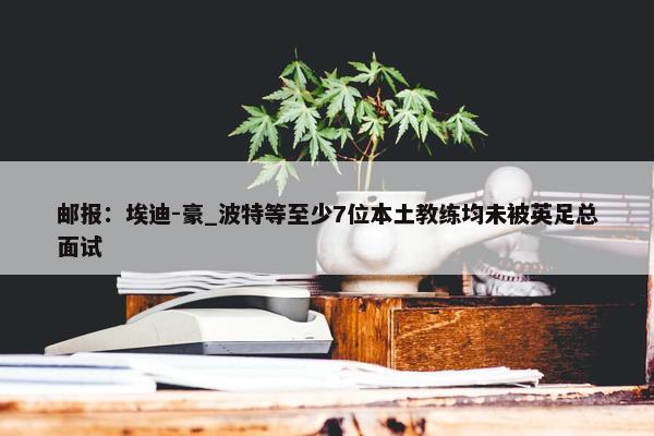 邮报：埃迪-豪_波特等至少7位本土教练均未被英足总面试