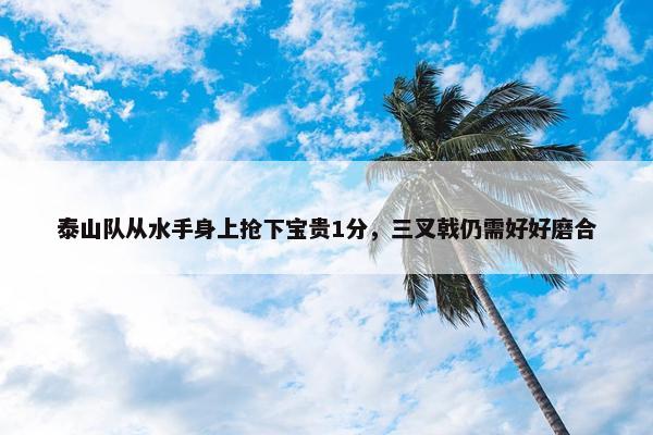 泰山队从水手身上抢下宝贵1分，三叉戟仍需好好磨合