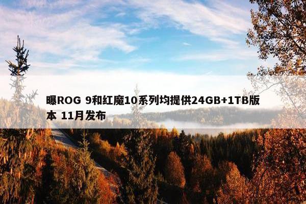 曝ROG 9和红魔10系列均提供24GB+1TB版本 11月发布