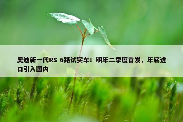 奥迪新一代RS 6路试实车！明年二季度首发，年底进口引入国内