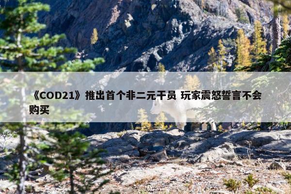 《COD21》推出首个非二元干员 玩家震怒誓言不会购买