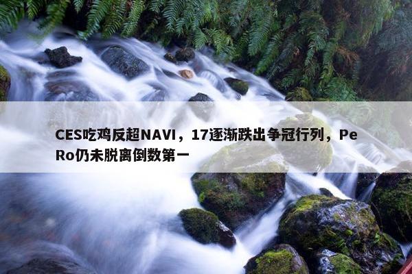 CES吃鸡反超NAVI，17逐渐跌出争冠行列，PeRo仍未脱离倒数第一