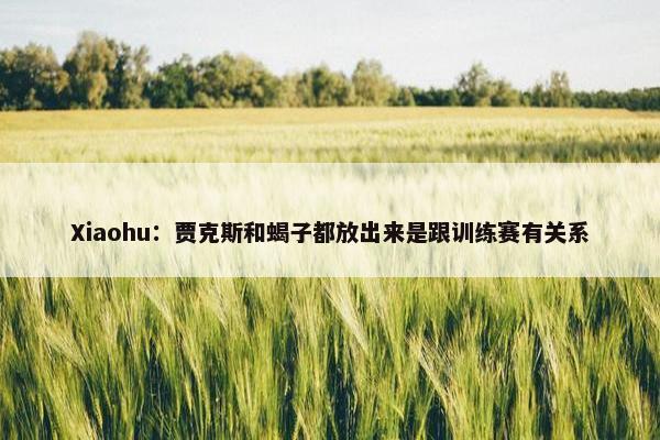 Xiaohu：贾克斯和蝎子都放出来是跟训练赛有关系