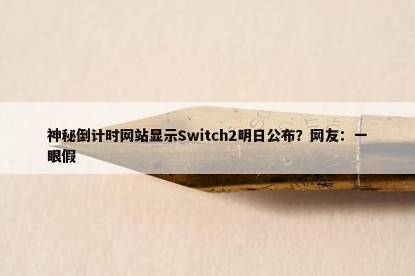 神秘倒计时网站显示Switch2明日公布？网友：一眼假