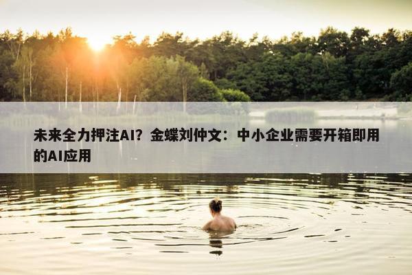 未来全力押注AI？金蝶刘仲文：中小企业需要开箱即用的AI应用