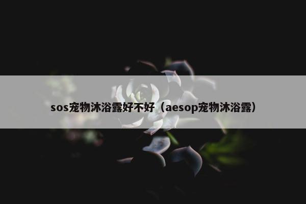 sos宠物沐浴露好不好（aesop宠物沐浴露）