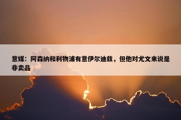 意媒：阿森纳和利物浦有意伊尔迪兹，但他对尤文来说是非卖品