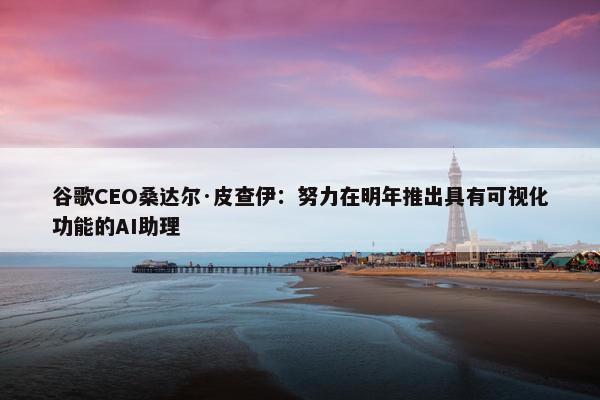 谷歌CEO桑达尔·皮查伊：努力在明年推出具有可视化功能的AI助理